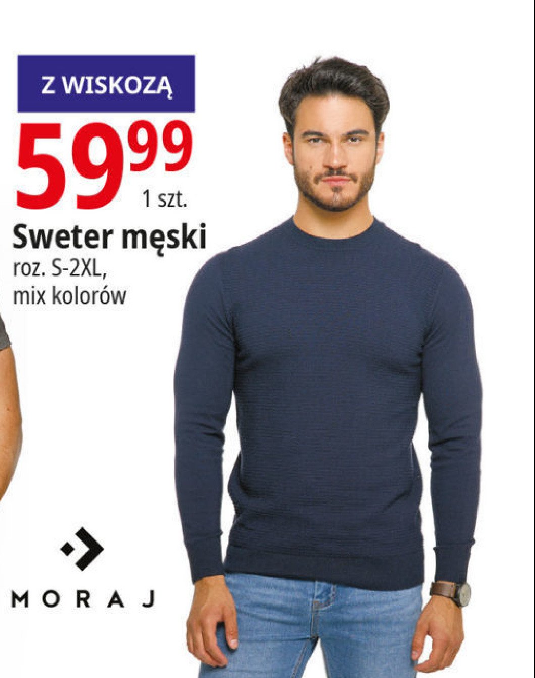 Sweter męski rozm. s-2xl Moraj promocja