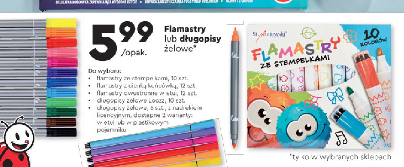 Flamastry ze stempelkami St. majewski promocja