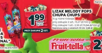Lizak Melody Pops Chupa Chups promocja w Stokrotka