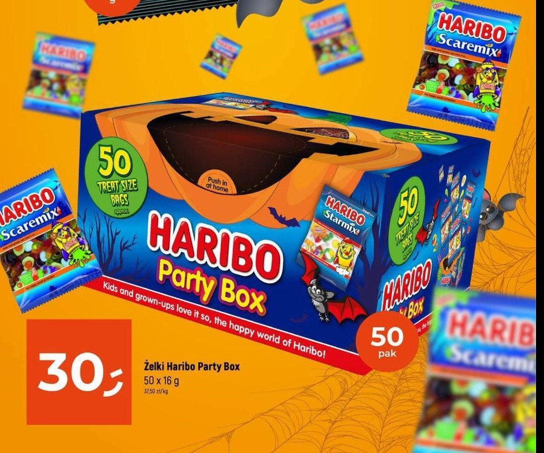 Żelki party box Haribo promocja w Dealz