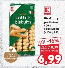 Biszkopty podłużne K-classic promocja