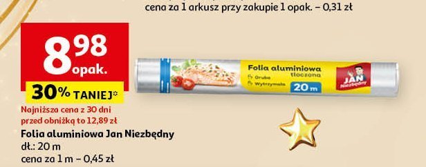 Folia aluminiowa 20 m Jan niezbędny promocja w Auchan