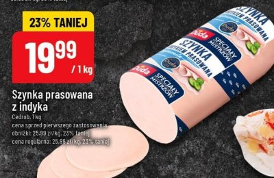 Szynka prasowana z indyka  promocja w POLOmarket