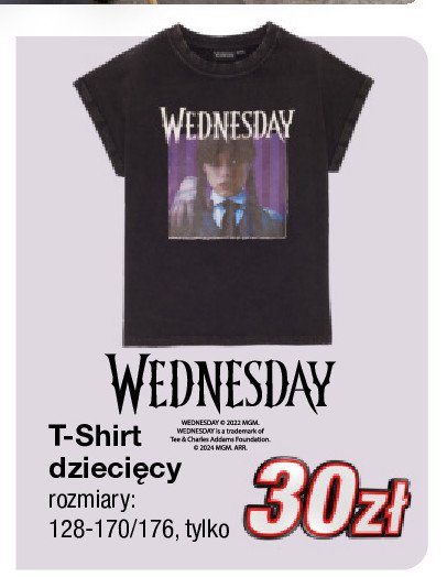 T-shirt wednesday 128-170/176 promocja