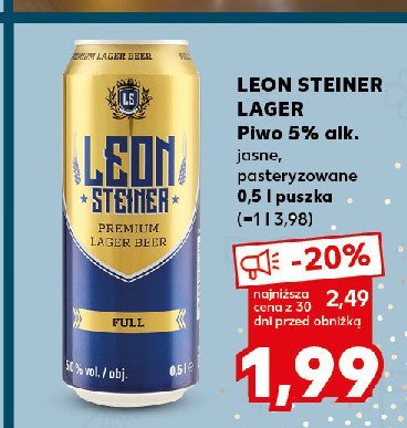 Piwo LEONSTEINER PREMIUM LAGER FULL promocja