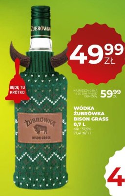 Wódka Żubrówka Bison Grass 0,7 L promocja w Duży Ben