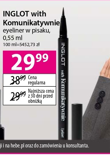 Eyeliner w pisaku Inglot with komunikatywnie promocja