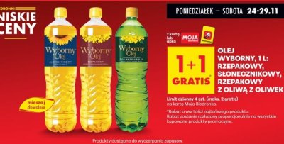 Olej słonecznikowy promocja w Biedronka