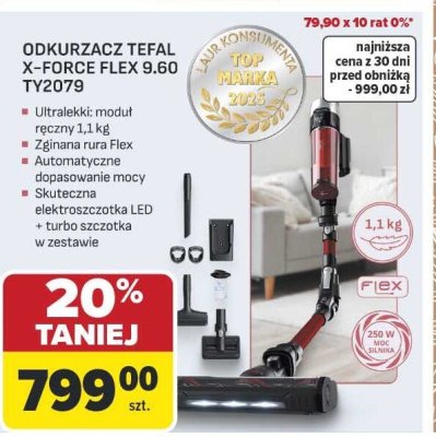 Odkurzacz TEFAL X-FORCE FLEX 9.60 TY2079 promocja w Carrefour