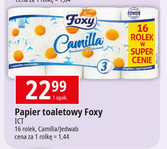 Papier toaletowy Foxy jedwab promocja w Leclerc