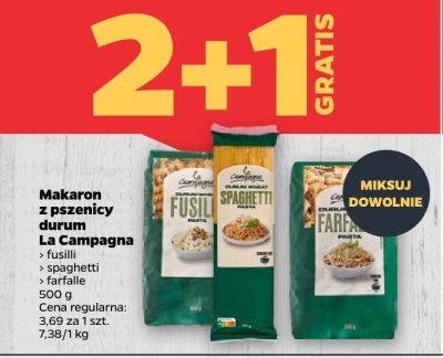Makaron z pszenicy durum farfalle promocja w Netto