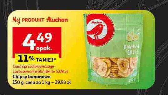 Chipsy bananowe Auchan promocja