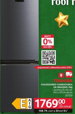 Chłodziarko-zamrażarka Toshiba GR-RB500WE-PMI promocja w Selgros