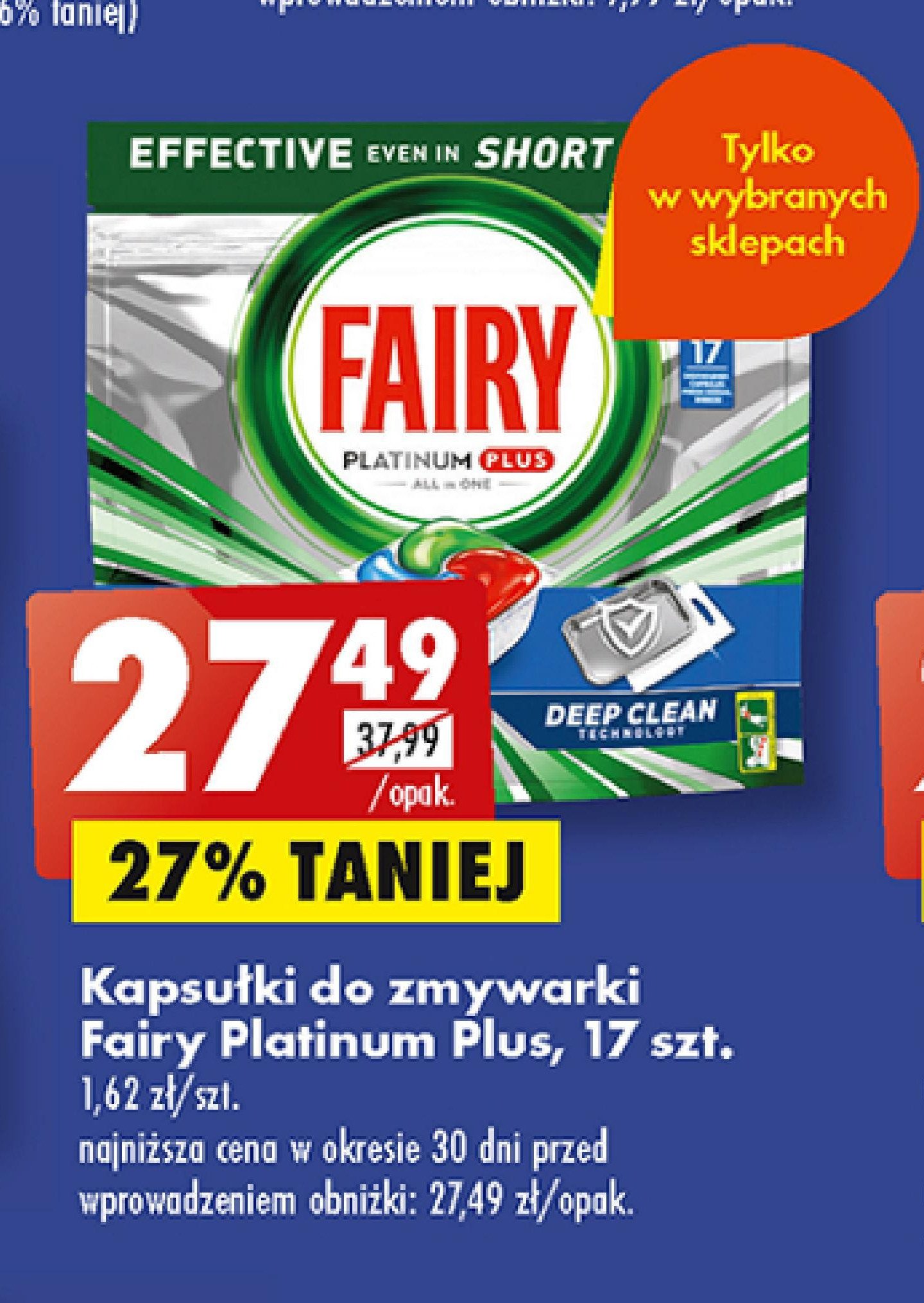 Kapus艂ki do zmywarki Fairy platinum plus promocja