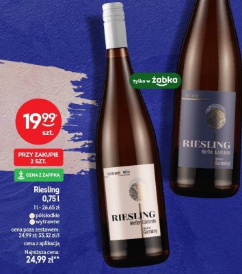 Wino Riesling półsłodkie promocja w Żabka