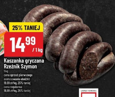 Kaszanka gryczana Rzeźnik Szymon promocja w POLOmarket