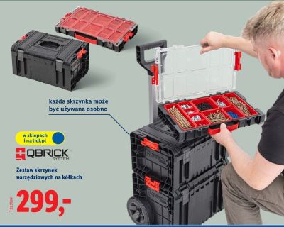 Zestaw skrzynek narzędziowych na kółkach promocja w Lidl