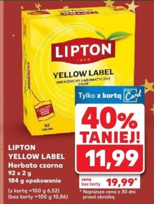 Herbata czarna Yellow Label promocja w Kaufland