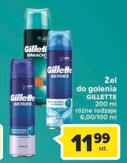 Żel do golenia complete defense smooth Gillette mach3 promocja