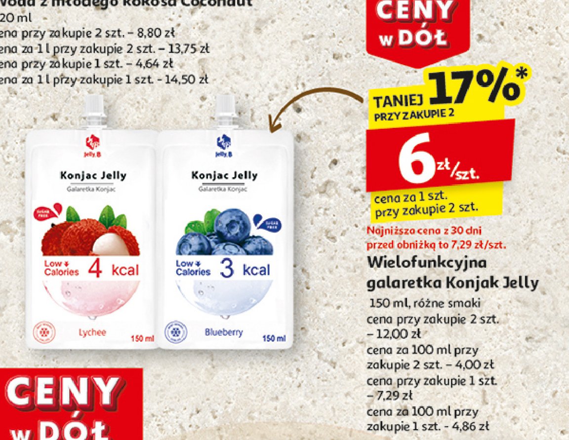 Galaretka konjac jagodowa JELLY.B promocja w Auchan