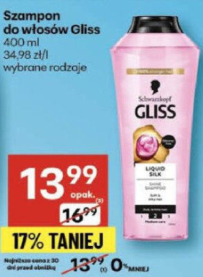 Szampon do włosów Gliss, wybrane rodzaje promocja w Delikatesy Centrum