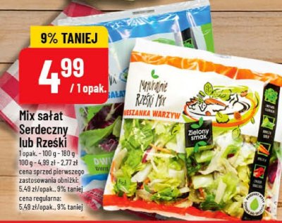 Mix sałat Serdeczny lub Rzeski promocja w POLOmarket