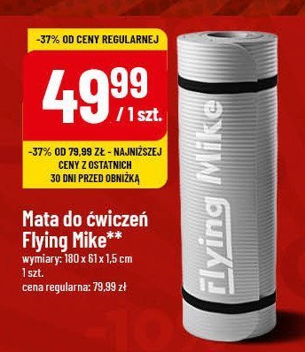 Mata do ćwiczeń szara 180 x 61 x 1.5 cm promocja