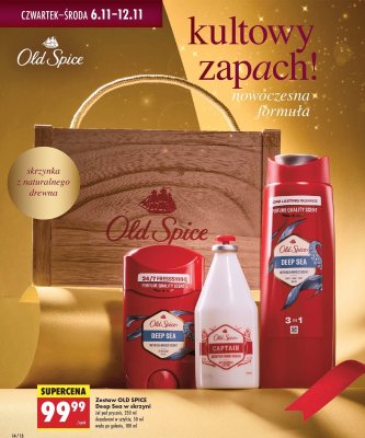 Zestaw OLD SPICE Deep Sea w skrzyni żel pod prysznic, dezodorant w sztyfcie, woda po goleniu promocja w Biedronka