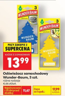Odświeżacz samochodowy, 3 szt. promocja w Biedronka