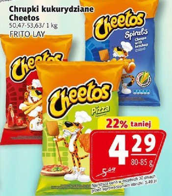 Chrupki kukurydziane Cheetos FRITO LAY promocja w Prim Market