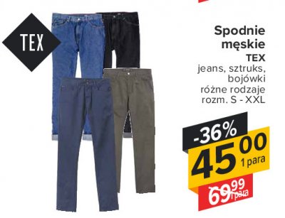 Spodnie męskie jeans rozm. s-xxl Tex promocja