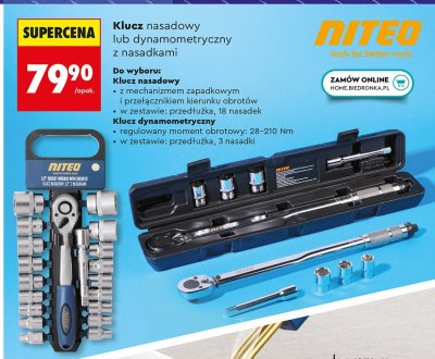 Klucz nasadowy NITEO z mechanizmem zapadkowym promocja w Biedronka