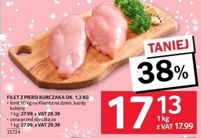 Filet z piersi kurczaka ok. 1.2 kg promocja w Selgros