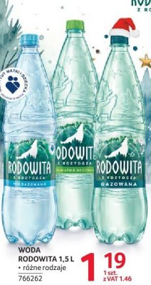 Woda Rodowita 1,5 L promocja w Selgros