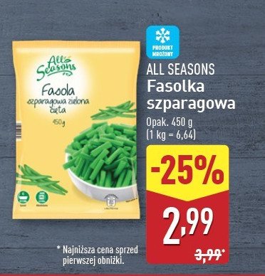 Fasola szparagowa zielona cięta All seasons promocja