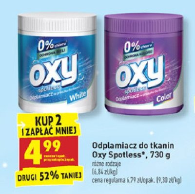 Odplamiacz w proszku white Oxy spotless promocja