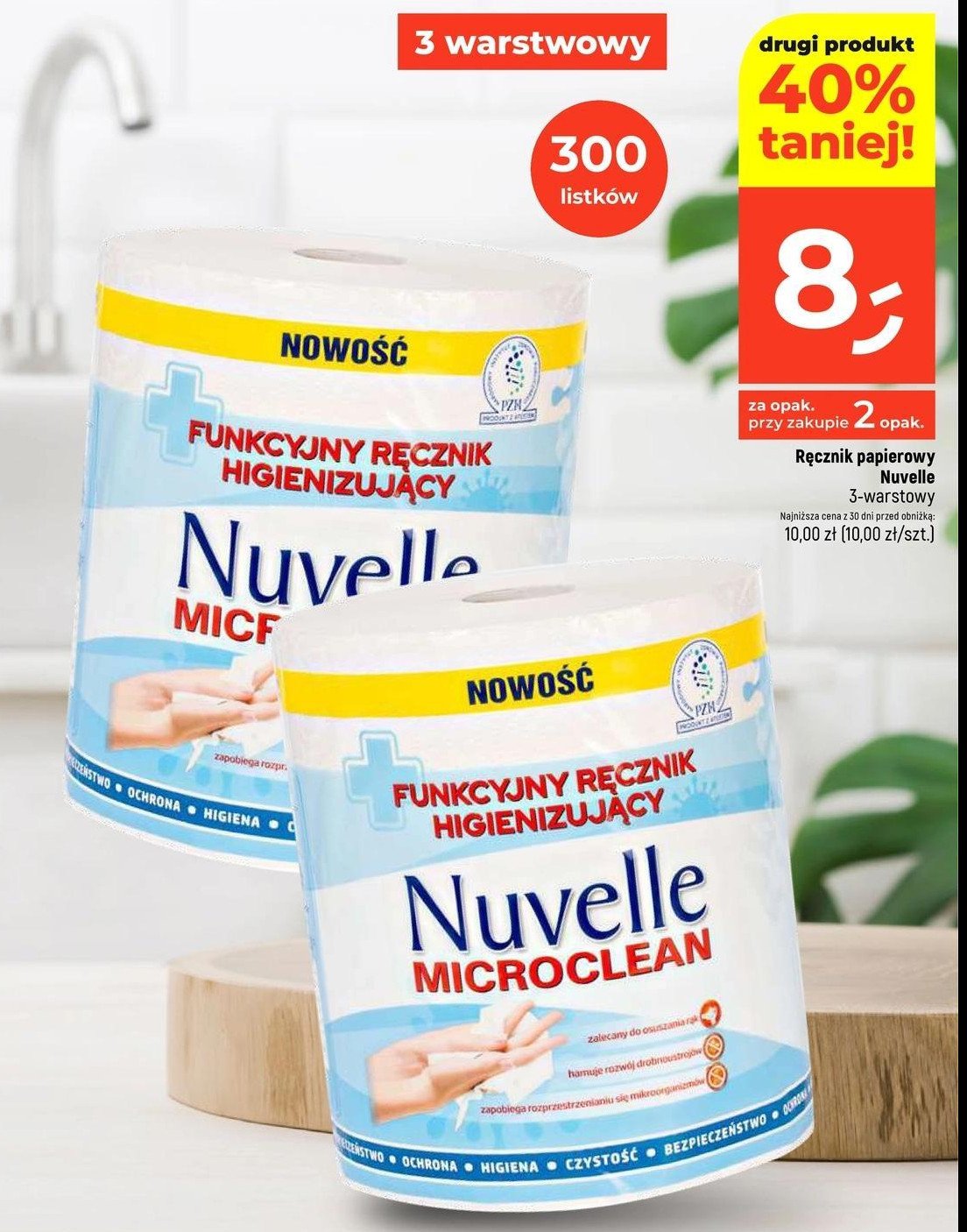 Ręcznik funkcyjny higienizujący microclean Nuvelle promocja