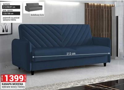Kanapa MODENA wybrane wzory i kolory promocja w Merkury Market