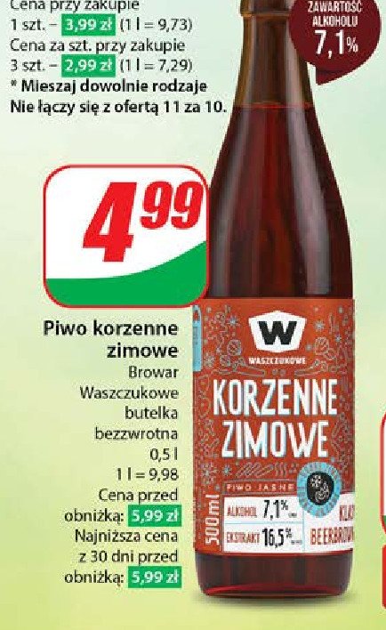 Piwo Waszczukowe korzenne zimowe promocja