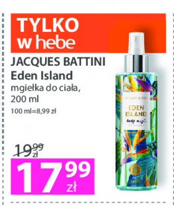 Mgiełka zapachowa Jacques battini eden island promocja