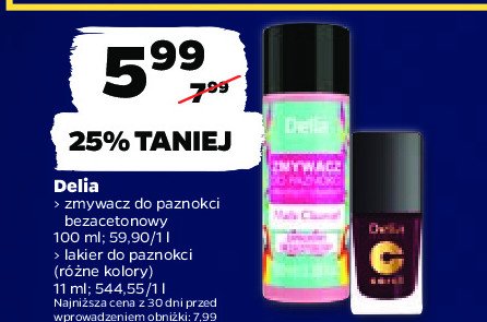 Zmywacz do paznokci dwufazowy Delia promocja