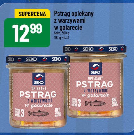 Pstrąg opiekany z warzywami w galarecie Seko promocja w POLOmarket