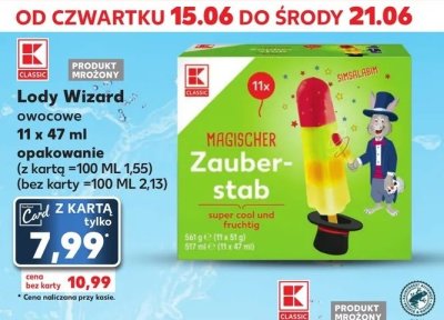 Lody wizard K-classic promocja