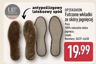 Futrzane wkładki ze skóry jagnięcej  promocja w Aldi