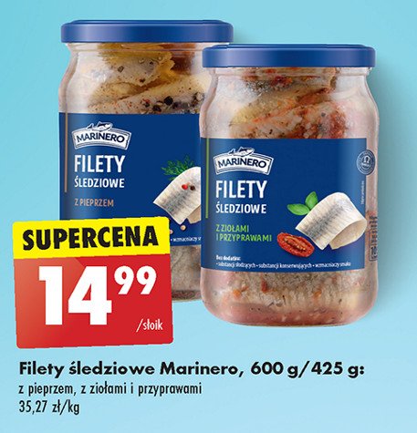 Filety śledziowe z ziołami i przyprawami Marinero promocja