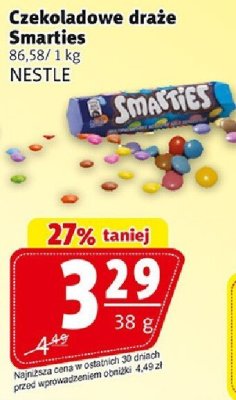 Czekoladowe draże Smarties promocja w Prim Market