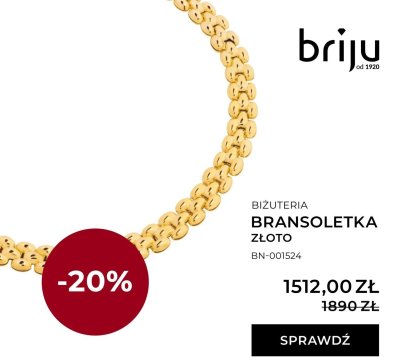 Bransoletka złoto promocja w Briju