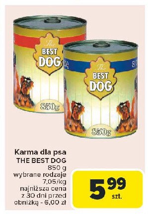 Karma dla psów z wołowiną THE BEST DOG promocja