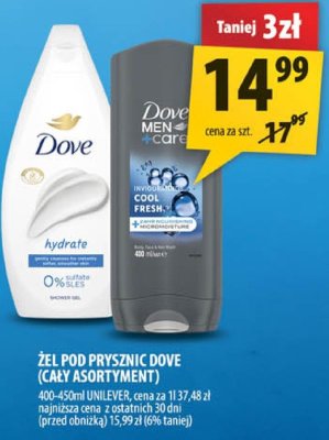 Żel pod prysznic Dove (cały asortyment) promocja w Arhelan