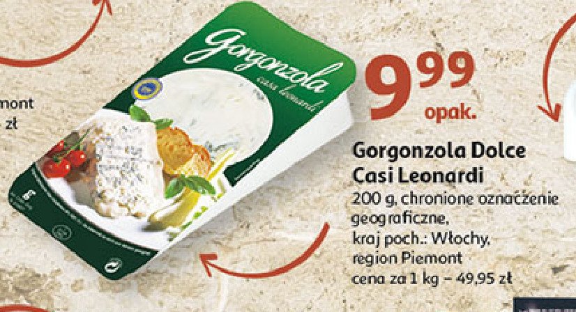 Gorgonzola dolce Casa leonardi promocja